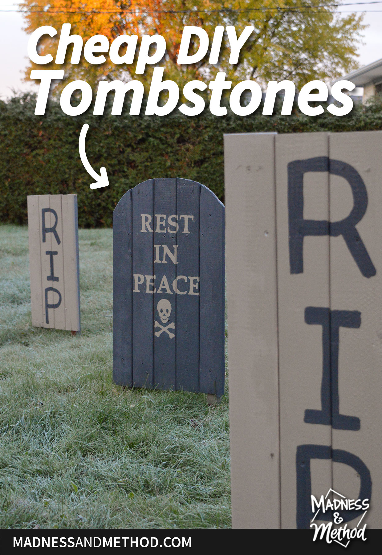 halloween wood gravestones