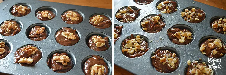 mini muffin pan with brownies