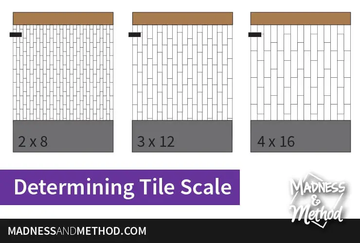 long subway tile scale