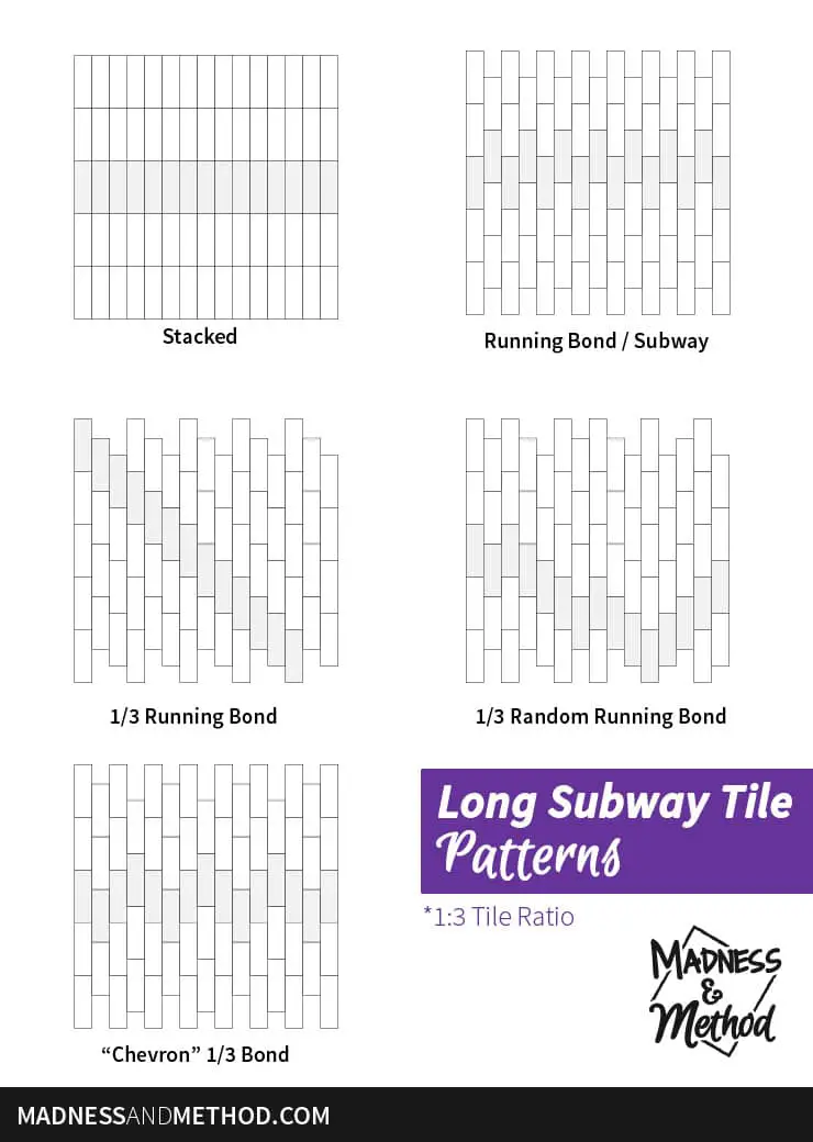 long subway tile pattern