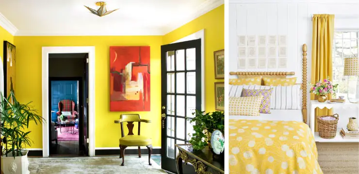 yellow walls and bedding