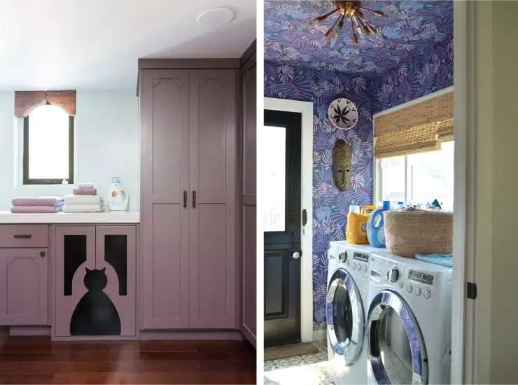 purple laundry rooms