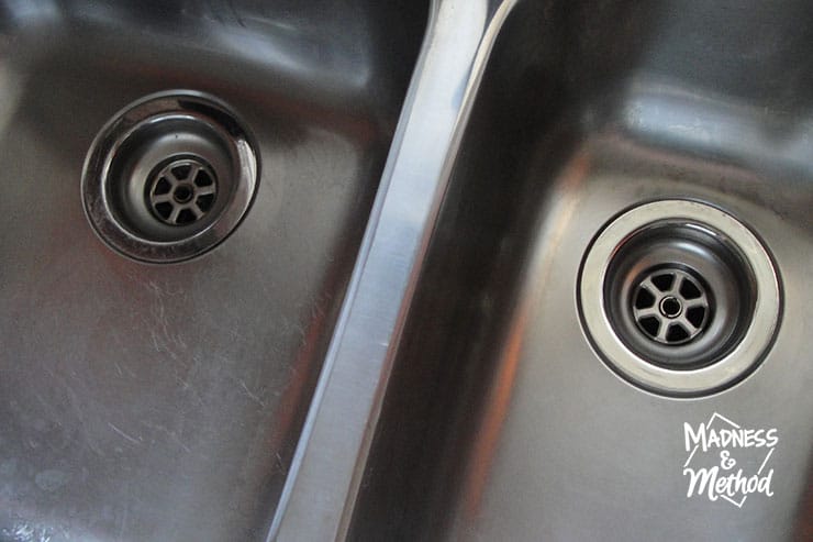 stainless steel double sink