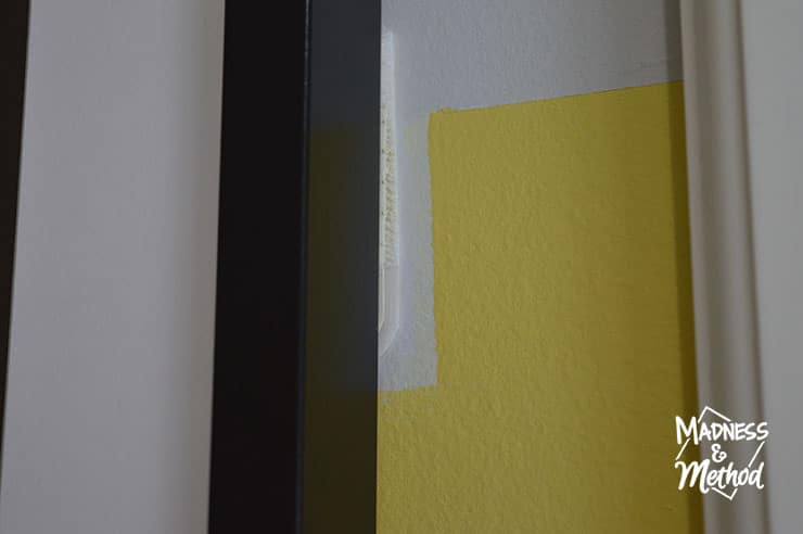 missing paint behind frame