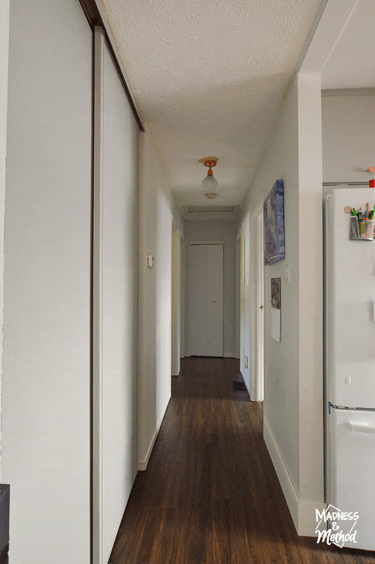 white hallway light on off animation
