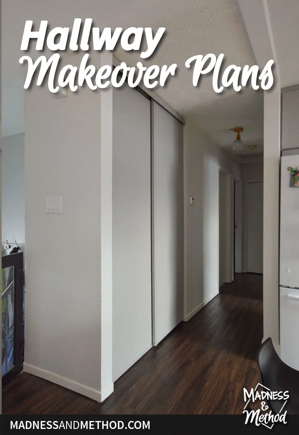 hallway makeover plans text overlay