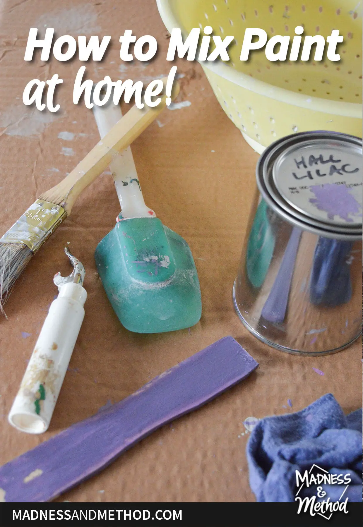 how to mix paint at home text overlay with supplies