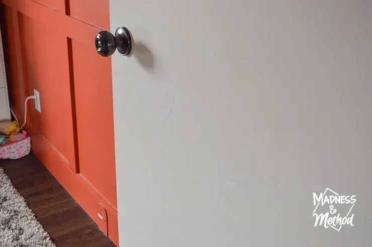 marker on white door