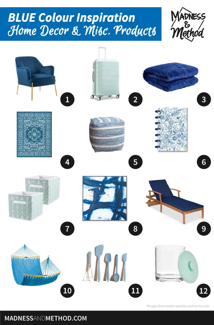 blue home decor products