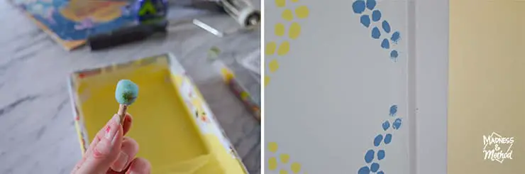 using dabber for paint dots
