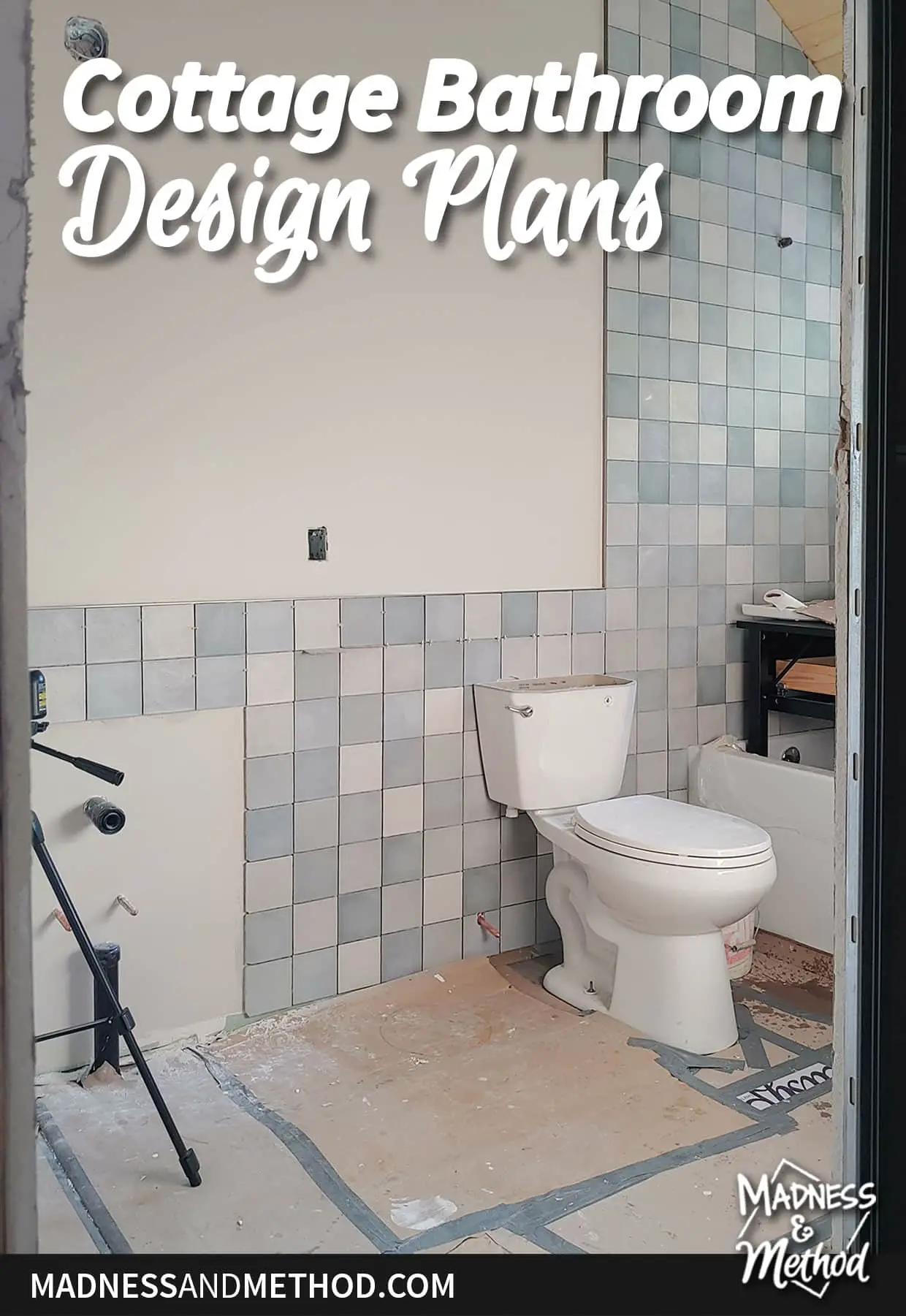 cottage bathroom design progress