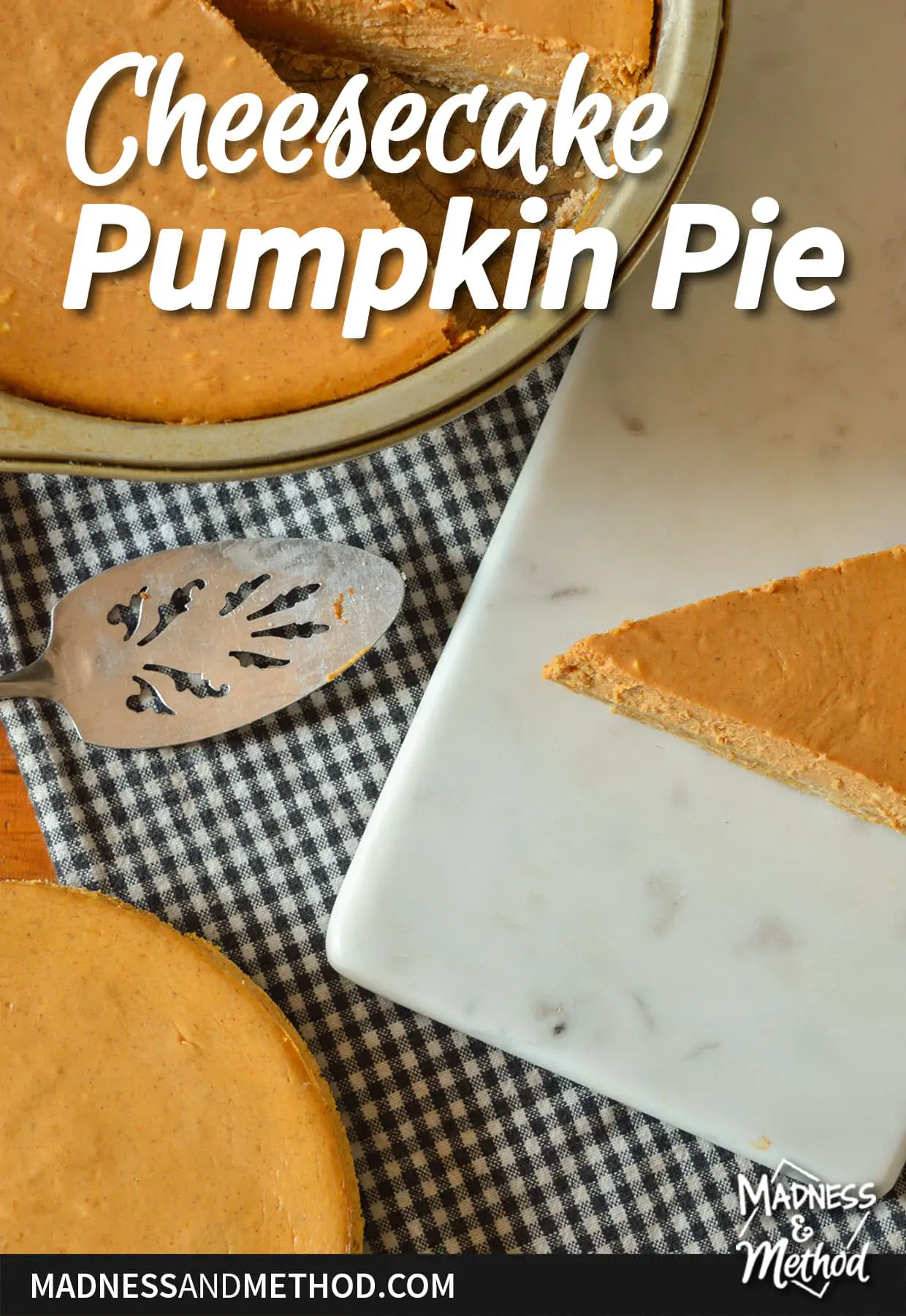 cheesecake pumpkin pie recipe top view