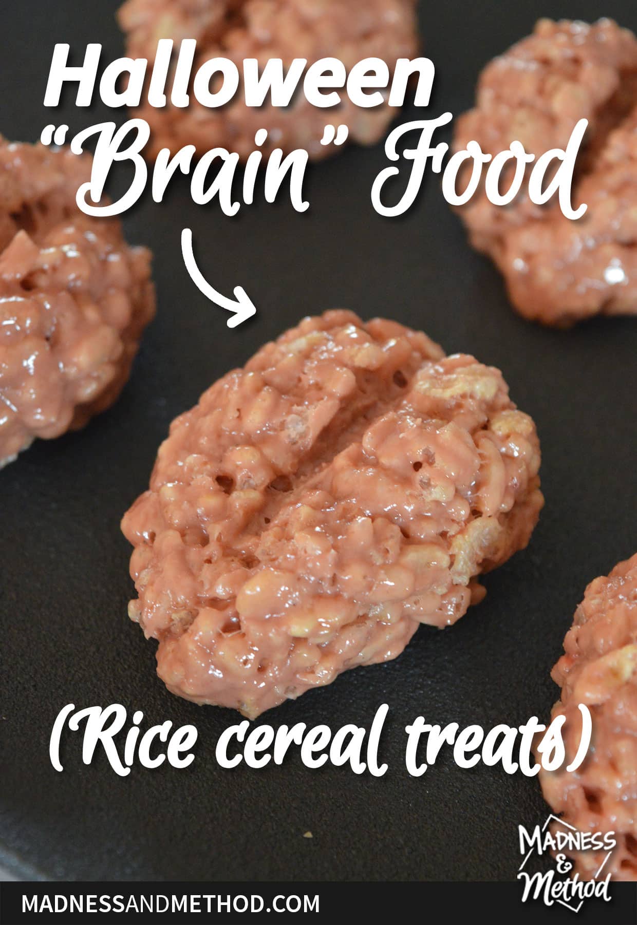 halloween rice crispy brains