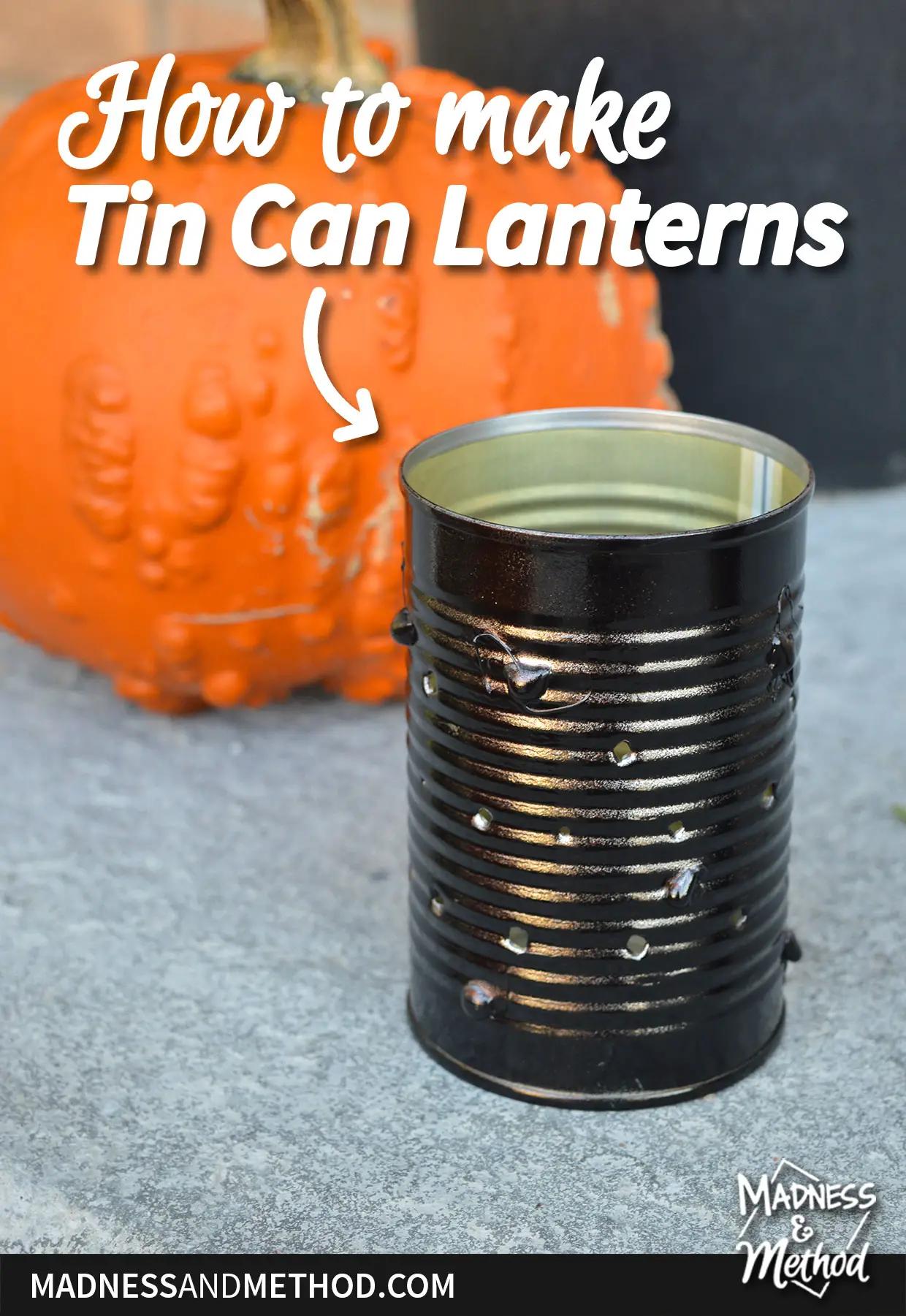 how to make tin can lanterns