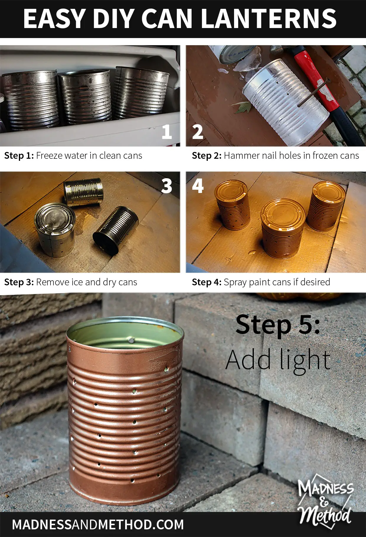 diy tin can lantern instructions