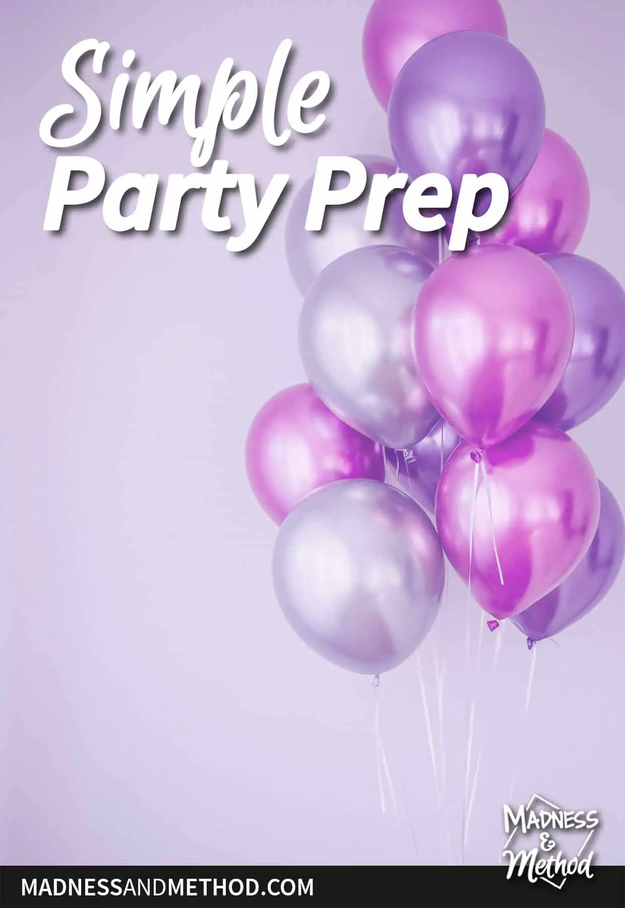 balloons simple party prep text