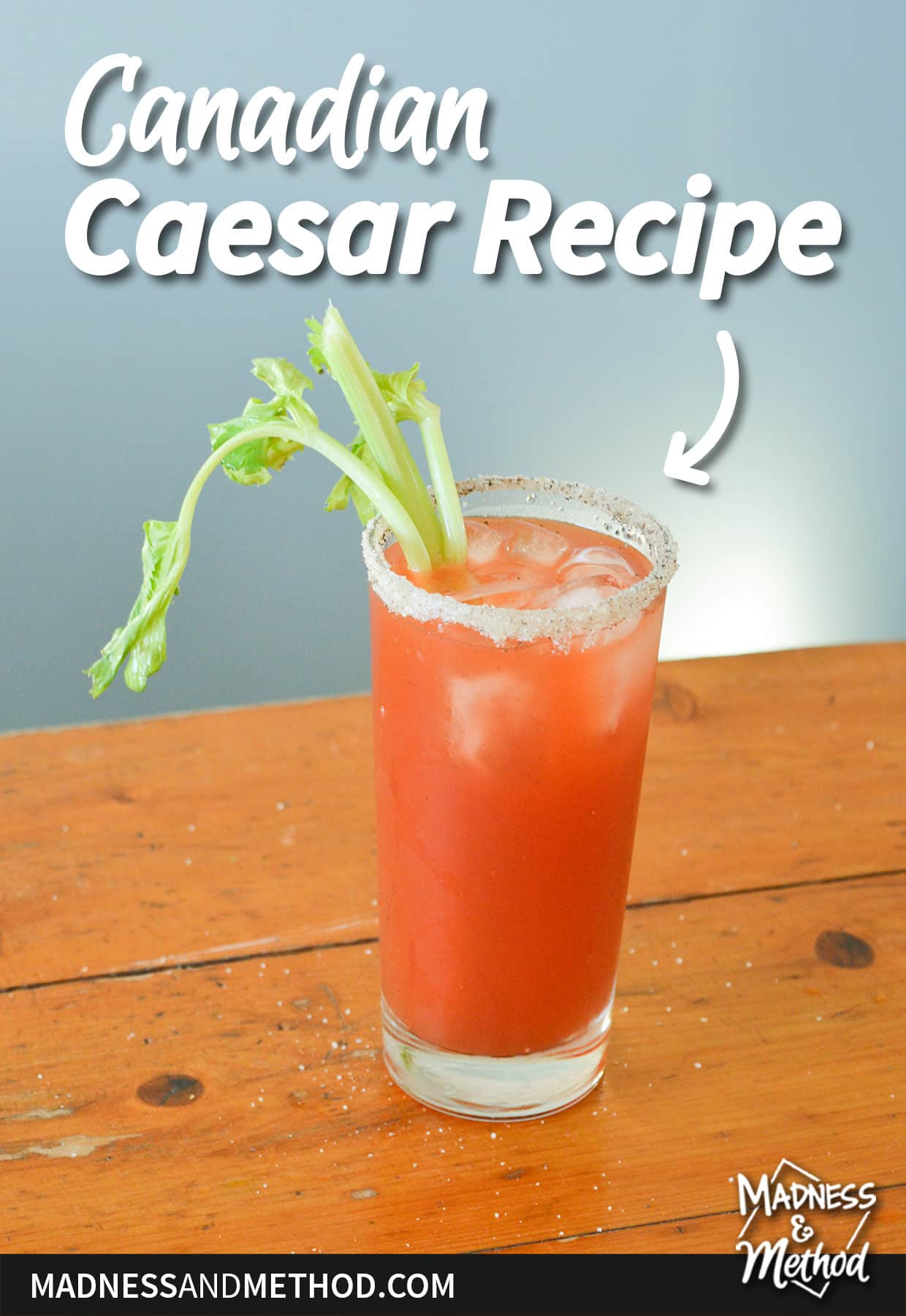 caesar drink on wood table