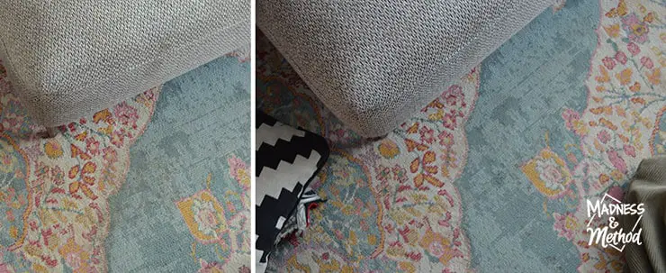 spot cleaning the carpet before after