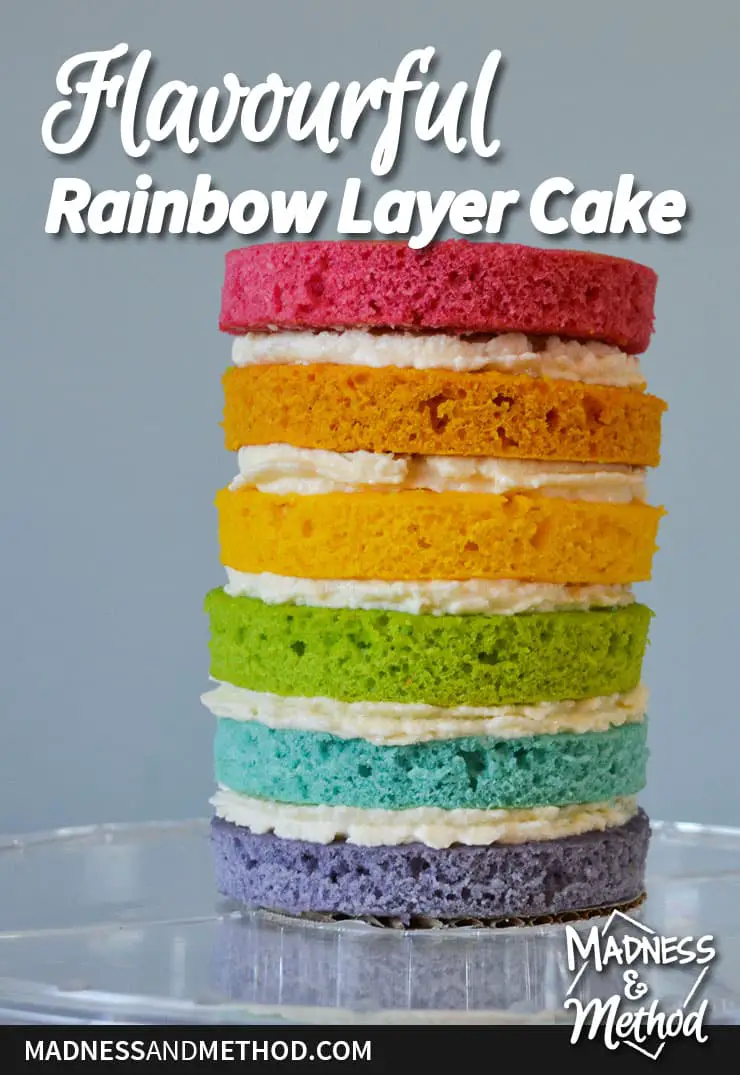naked rainbow cake