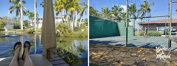 lounging and padel ball