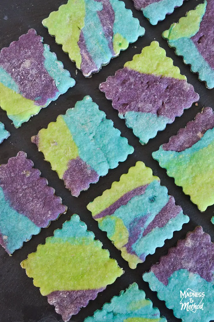 tie dye marble cookies