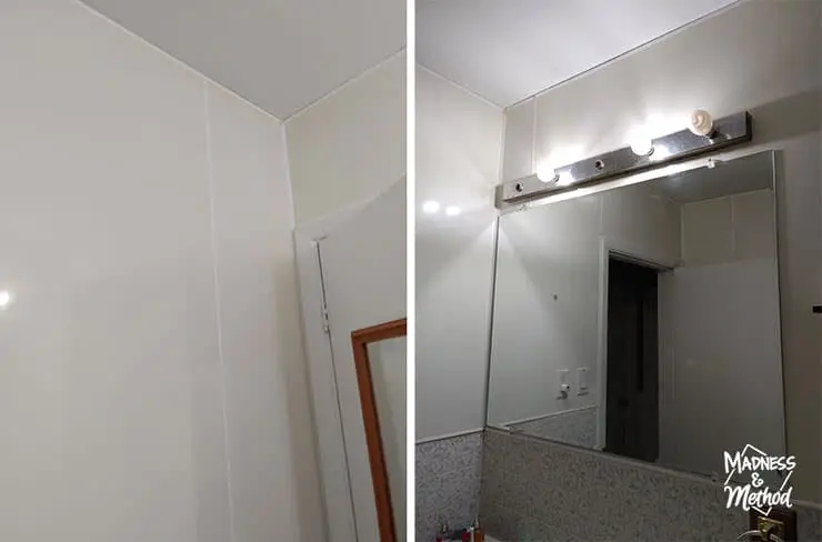 bathroom walls and light