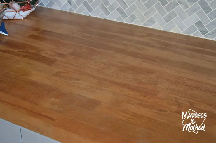 butcher block countertop wear