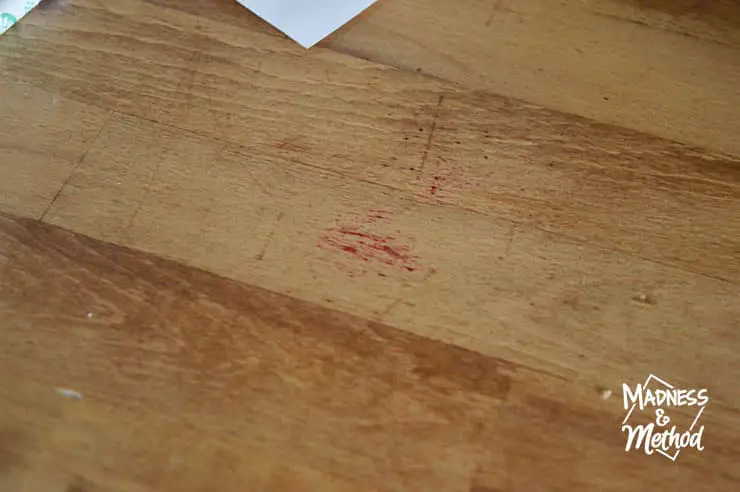 stains on butcher block counters