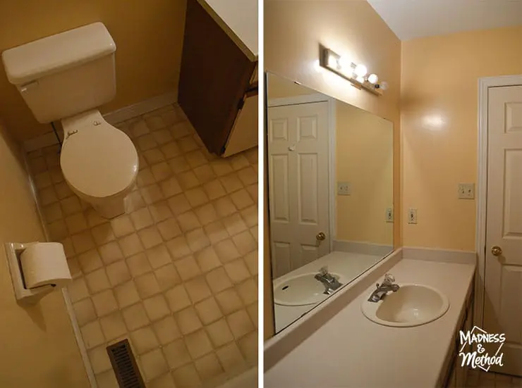 beige bathroom floors and walls