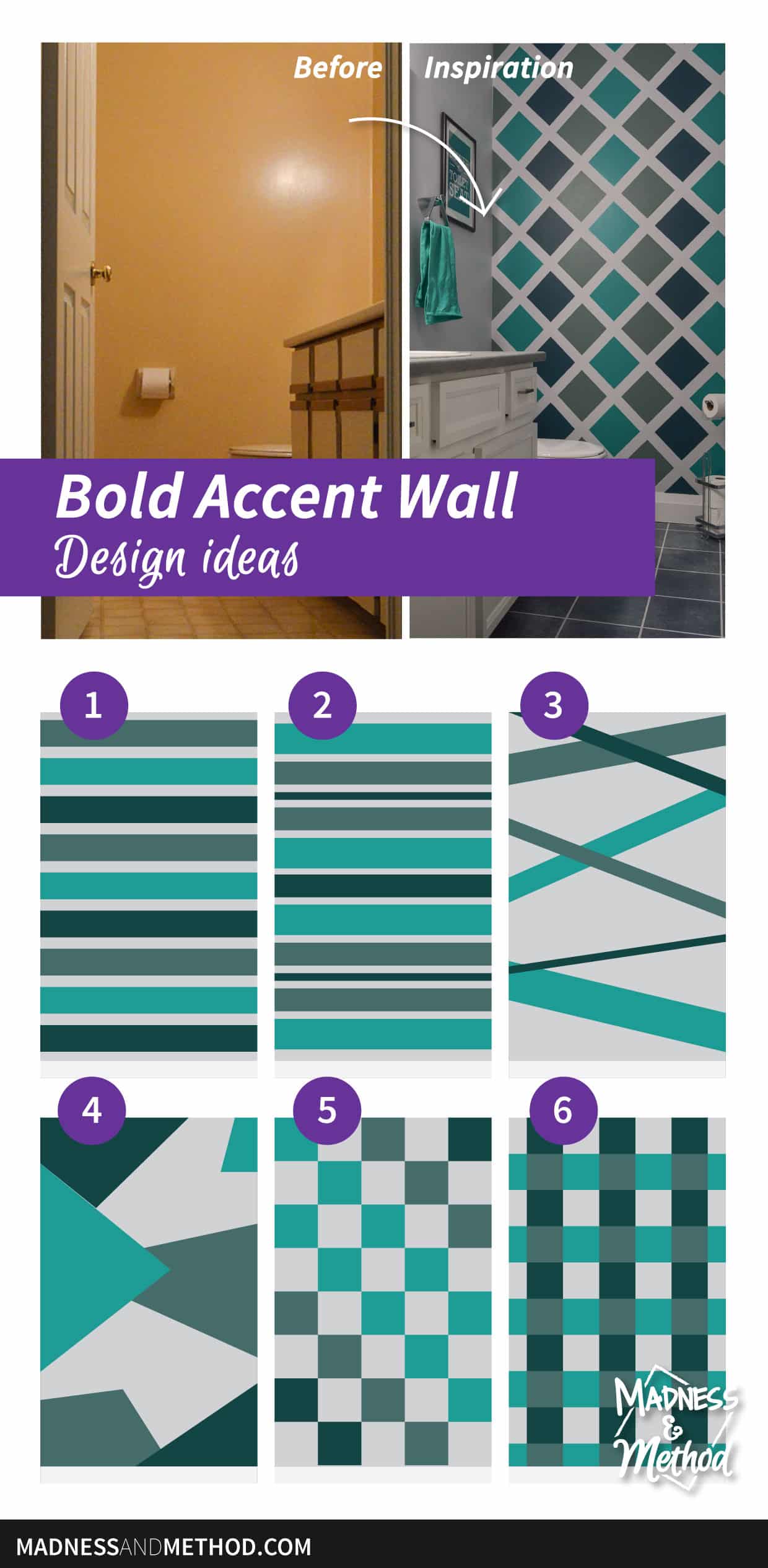 bold accent wall design mockups