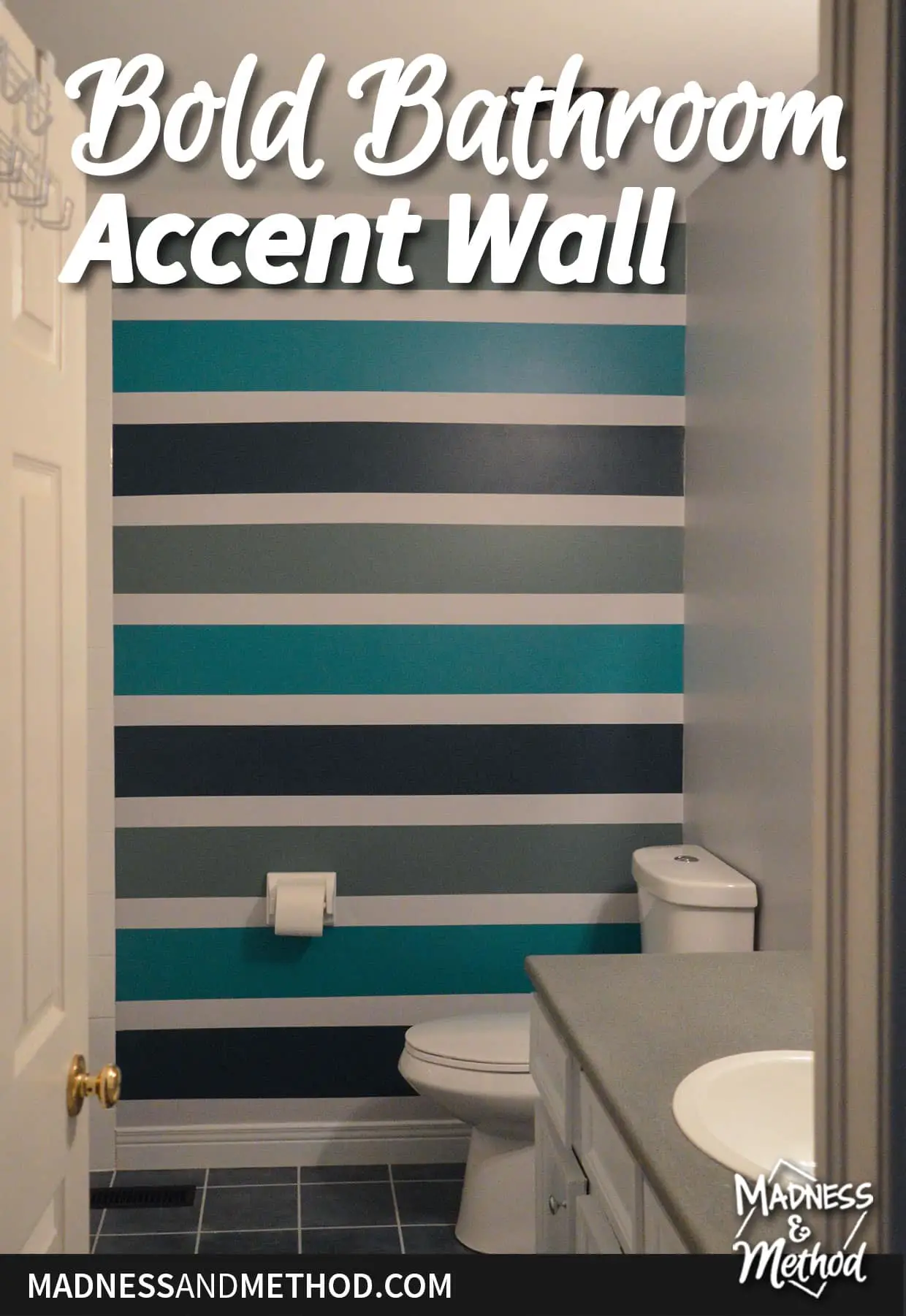 bold striped accent wall
