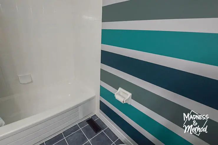 painted wall and tub