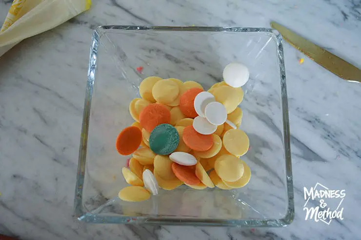glass bowl of melting wafers