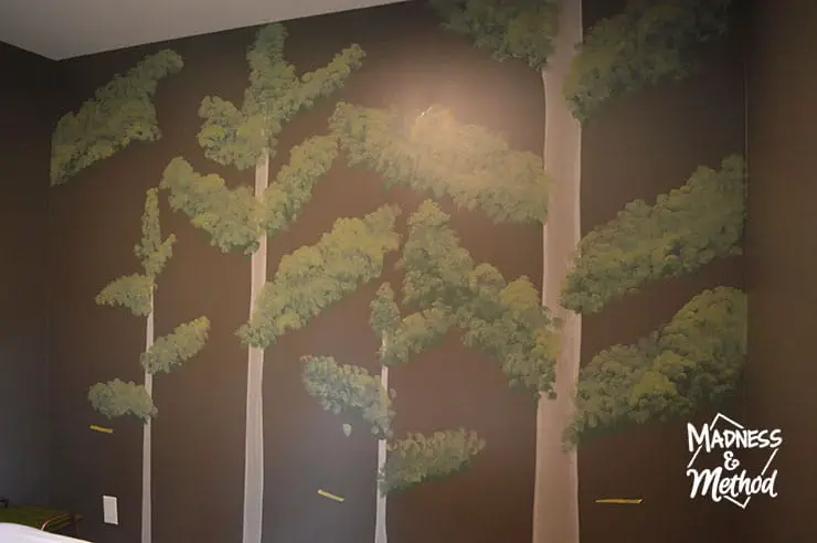 painted tree mural