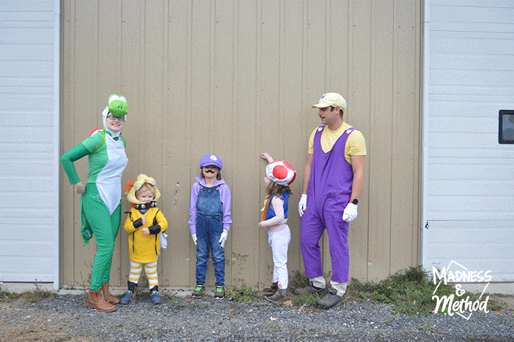 family super mario costumes animation