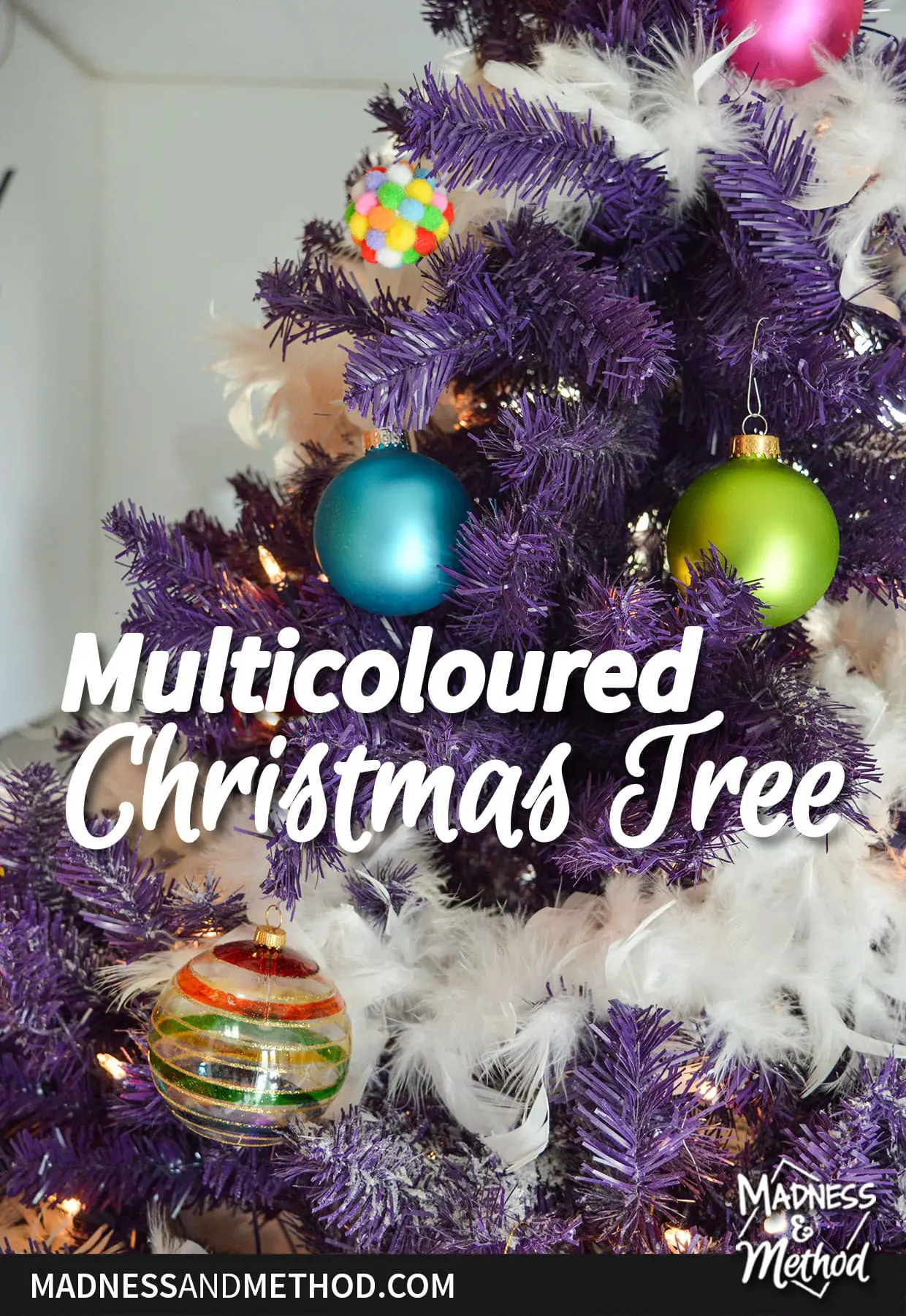 multicoloured christmas ornaments