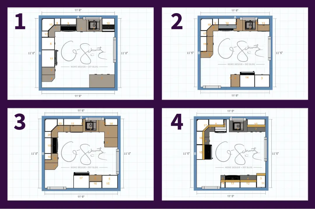 Potential Kitchen  Floor Plan  Options Madness Method