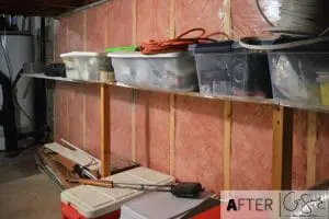 Clearing up and cleaning out the basement crawlspace. This Q-Schmitz Blog post has before and after images showing how we organized and tidied up our basement crawlspace.