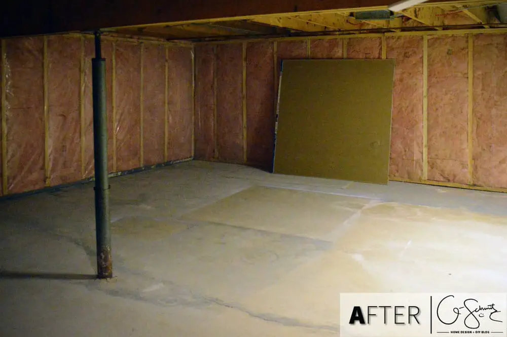 Clearing up and cleaning out the basement crawlspace. This post has before and after images showing how we organized and tidied up our basement crawlspace.
