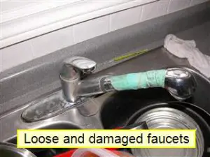 Home Inspection Damaged Faucet