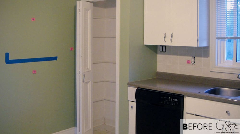 The before and after photo reveal of our DIY kitchen renovation. Check out all the great features we added to make this space unique. I can’t believe what it used to look like!