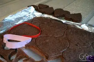Using Cookie Cutters to Make Heart Shaped Brownies
