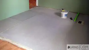 Thin Cement Board Installed Over Sub Floors
