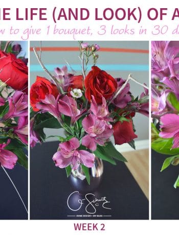 Give 1 Bouquet 3 Looks in 30 days! How to use a generic store bought bouquet and transform it with three unique looks (lasting a month!)