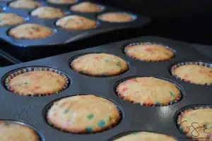 Freshly Baked Homemade Funfetti Cupcakes