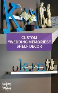 custom wedding shelf graphic