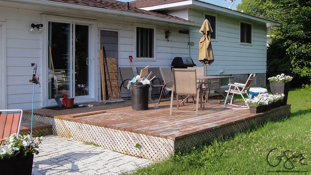 We're not just cleaning, re-organizing the layout and staining our deck... we plan on doing a lot more for this DIY outdoor project (check the blog for details on our plans!)