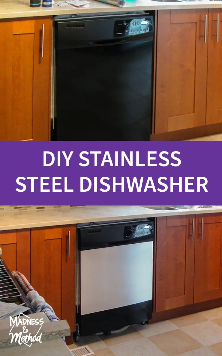 sneaky diy stainless steel dishwasher