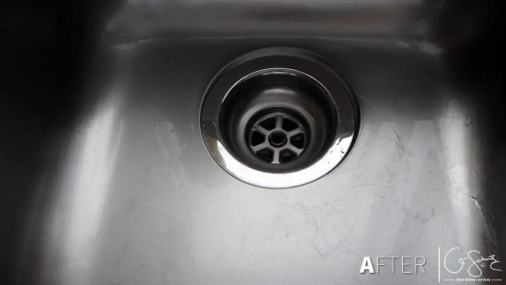 My great DIY method for cleaning the kitchen sink using dishwasher soap. (Hint: It’s probably NOT the type of dishwasher soap you’re thinking about!)