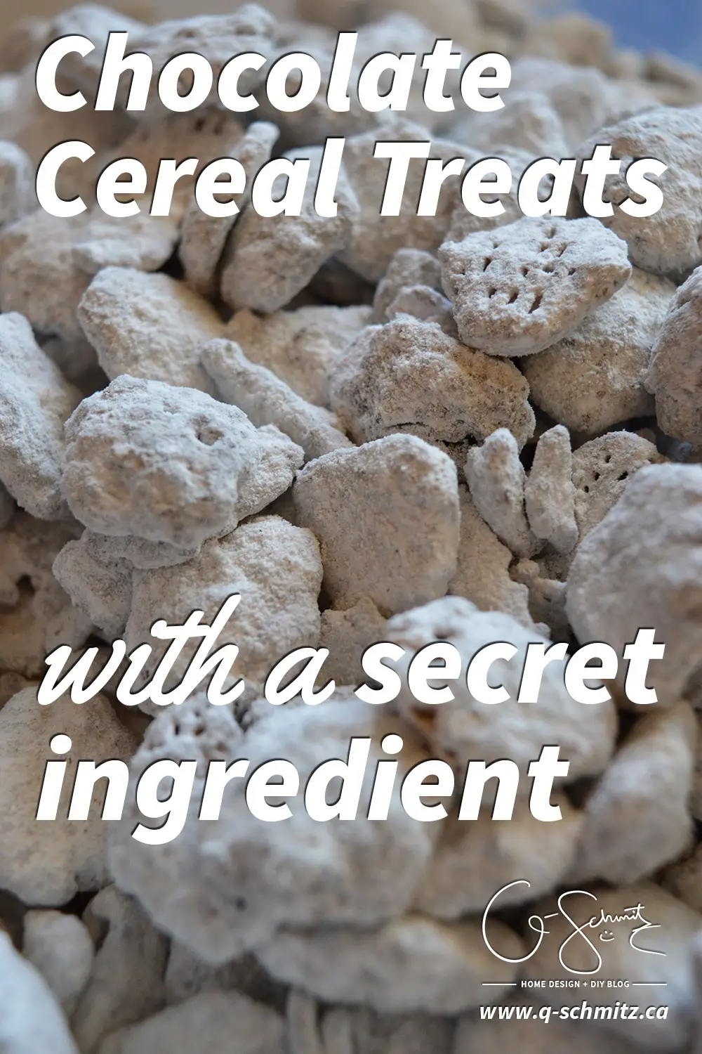 Have you made dessert dog treats before (aka Crispix chocolate cereal treats?).  Bet you’ve never had them with this secret ingredient before!  Check out my simple recipe with less than 5 ingredients for a yummy, finger licking variation of these easy desserts!  (And they’re peanut-butter free too)